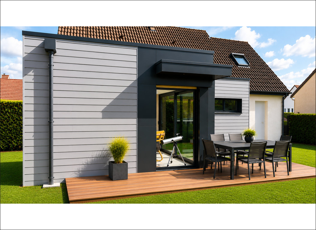 aménagements de la maison lors du projet d’extension à Annoeullin, Nord