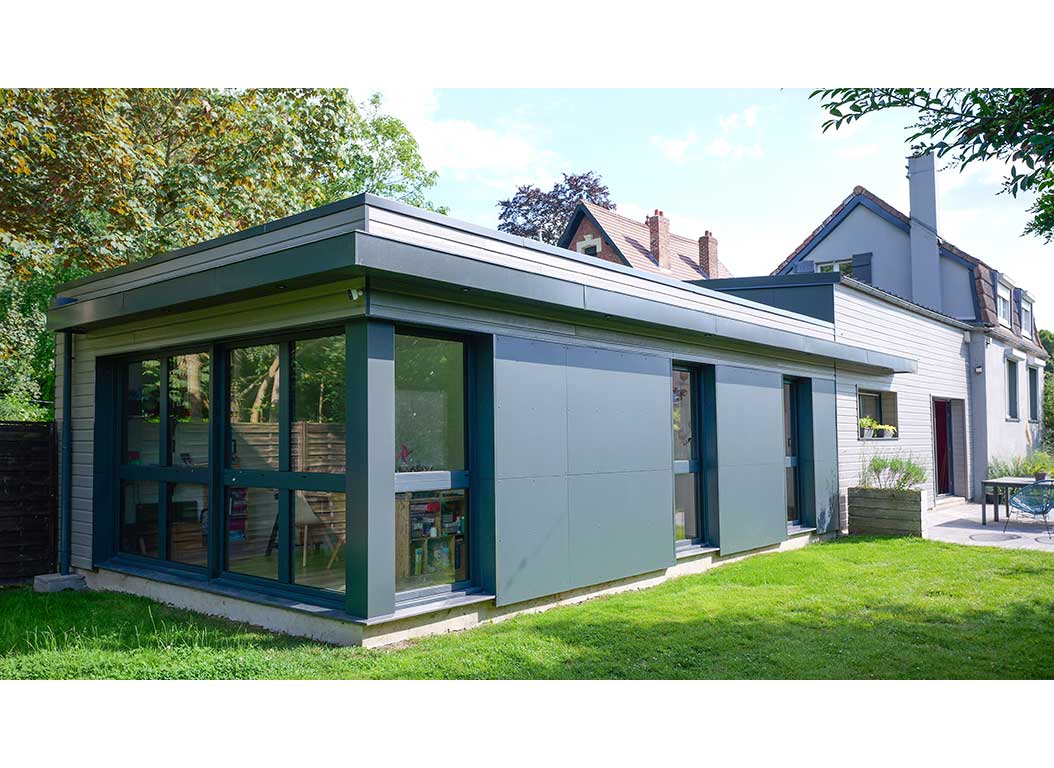 EXTENSION BOIS, BUREAU, CHAMBRES ET SALLE DE JEUX À BOUCHAIN (NORD) - 10