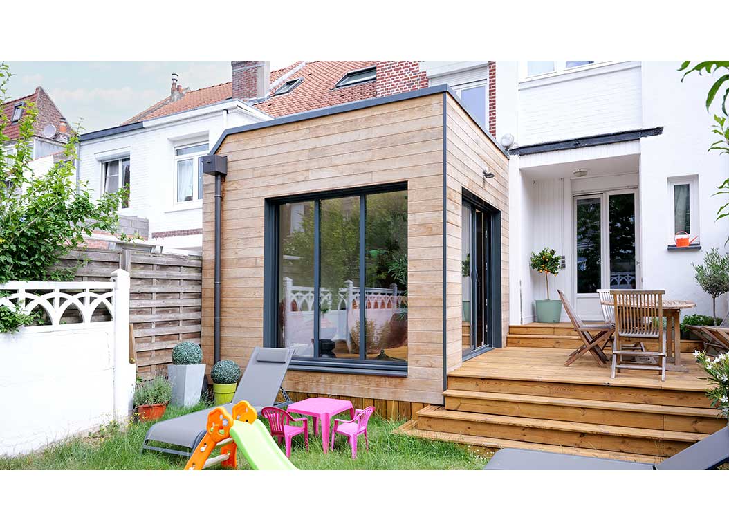 EXTENSION BOIS AVEC SALON ET TERRASSE À Lille (NORD) - 10