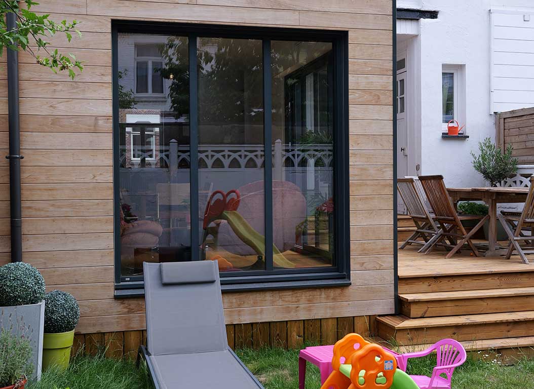 EXTENSION BOIS AVEC SALON ET TERRASSE À Lille (NORD) - 13