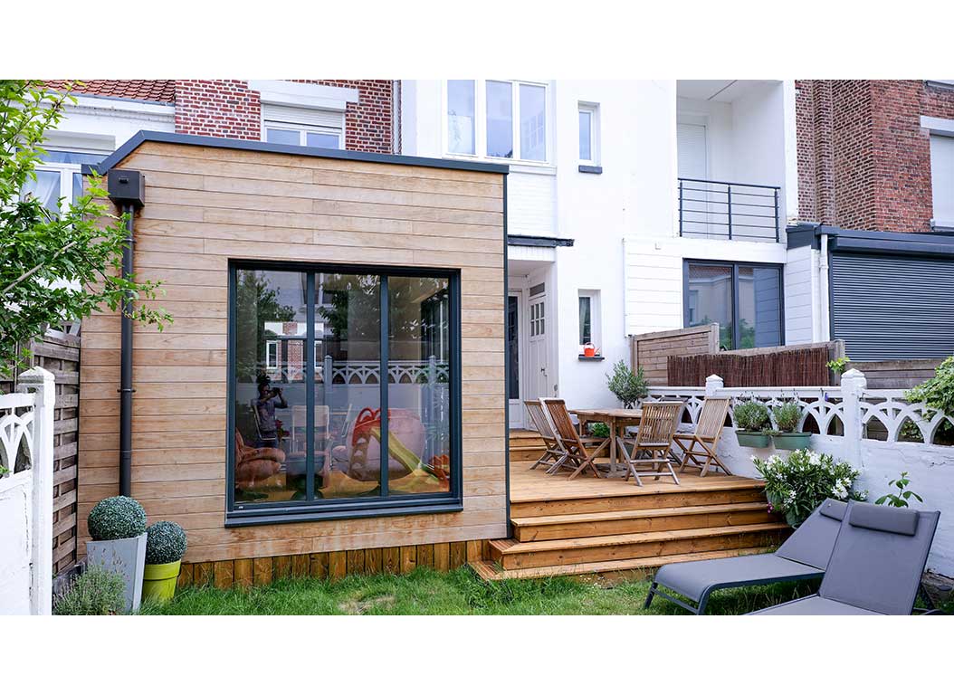 EXTENSION BOIS AVEC SALON ET TERRASSE À Lille (NORD) - 17