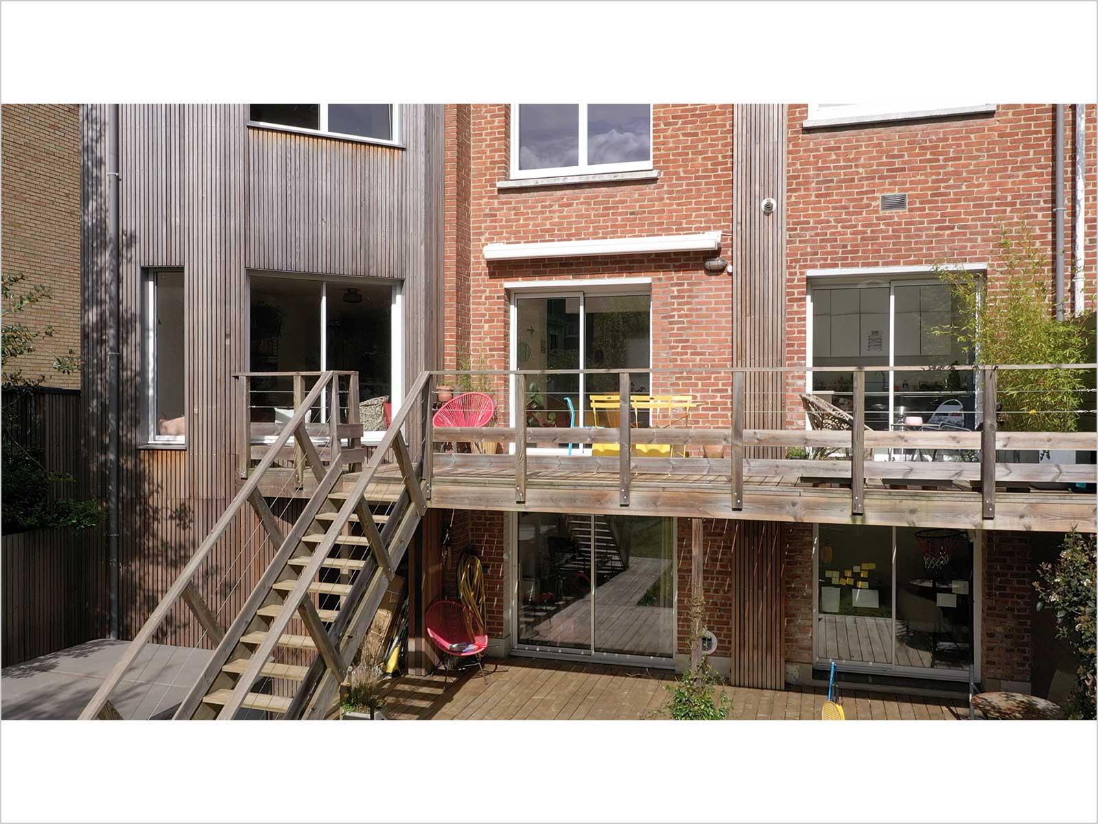 EXTENSION DE MAISON EN OSSATURE BOIS A LAMBERSART (NORD)-16