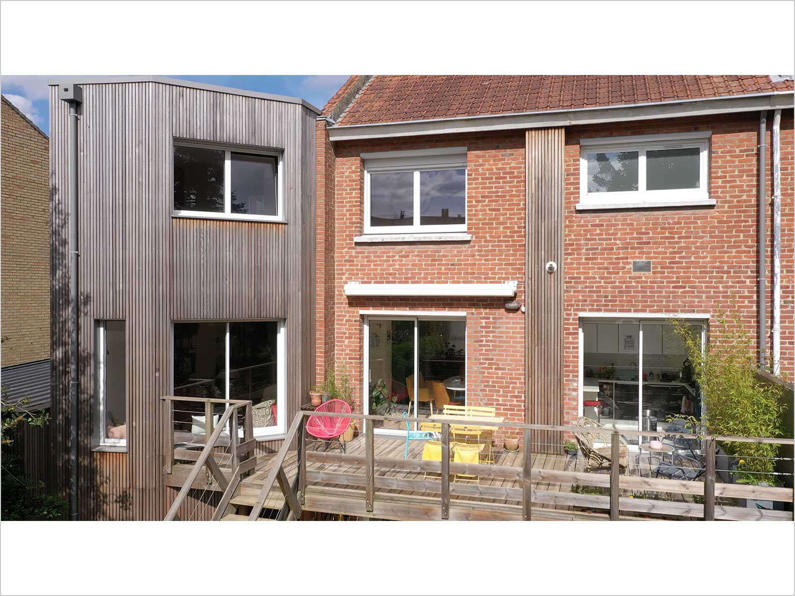EXTENSION DE MAISON EN OSSATURE BOIS A LAMBERSART (NORD)-17
